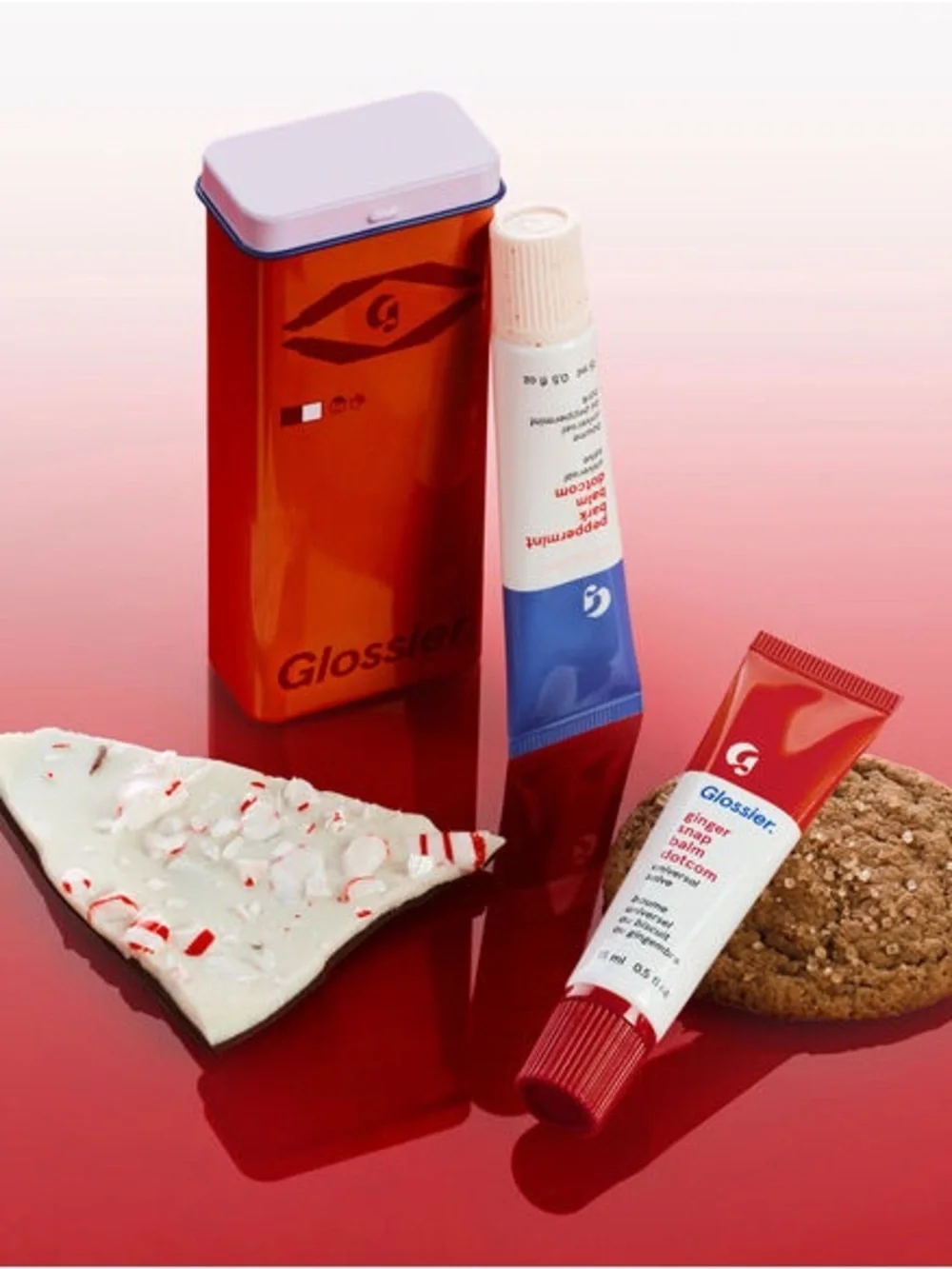 Glossier Sugar + Spice Balm Dotcom Duo - Peppermint Bark & Ginger Snap Lip BDC - Picture 7 of 9
